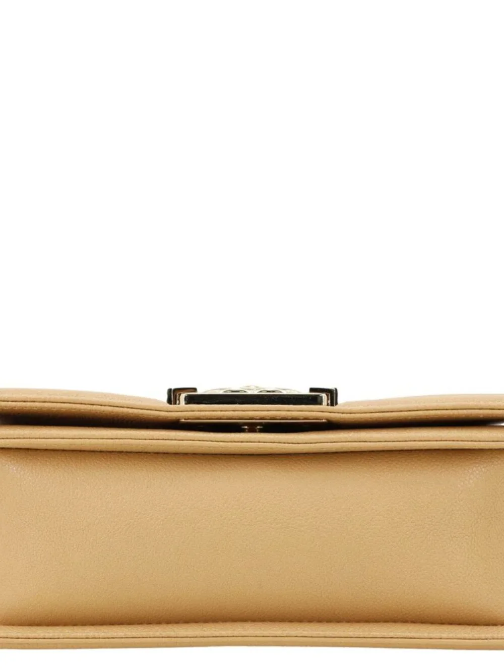 Chanel Boy Flap Small Chevron Leather Shoulder Bag Beige